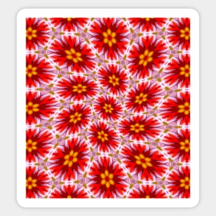 Red Floral Pattern Sticker